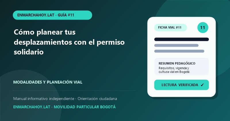 Cómo planear tus desplazamientos con el permiso solidario