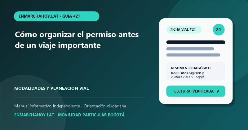 Cómo organizar el permiso antes de un viaje importante
